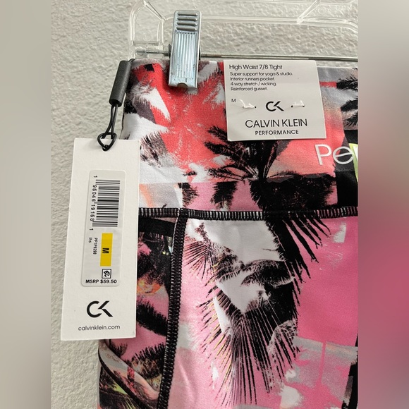 CALVIN KLEIN WICK EXERCISE PANTS WITH PALM TREES - Picture 3 of 4